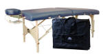 Oakworks One massage table with blue upholstery