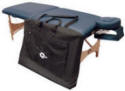 Oakworks One massage table with blue upholstery