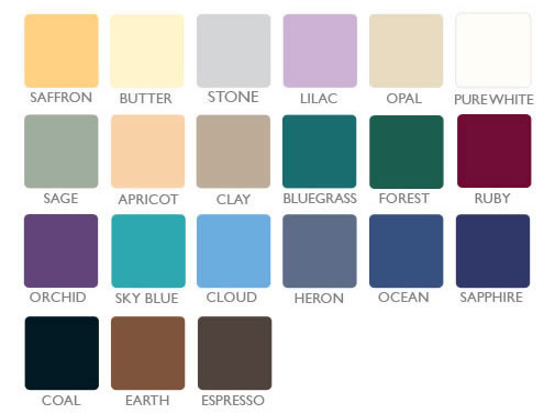 Oakworks TerraTouch Upholstery Colors